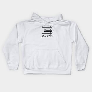 Plug-in, Turn On, Photoshop Out Kids Hoodie